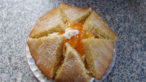 homemade apricot gateau volcano - deanysdesigns.co.uk